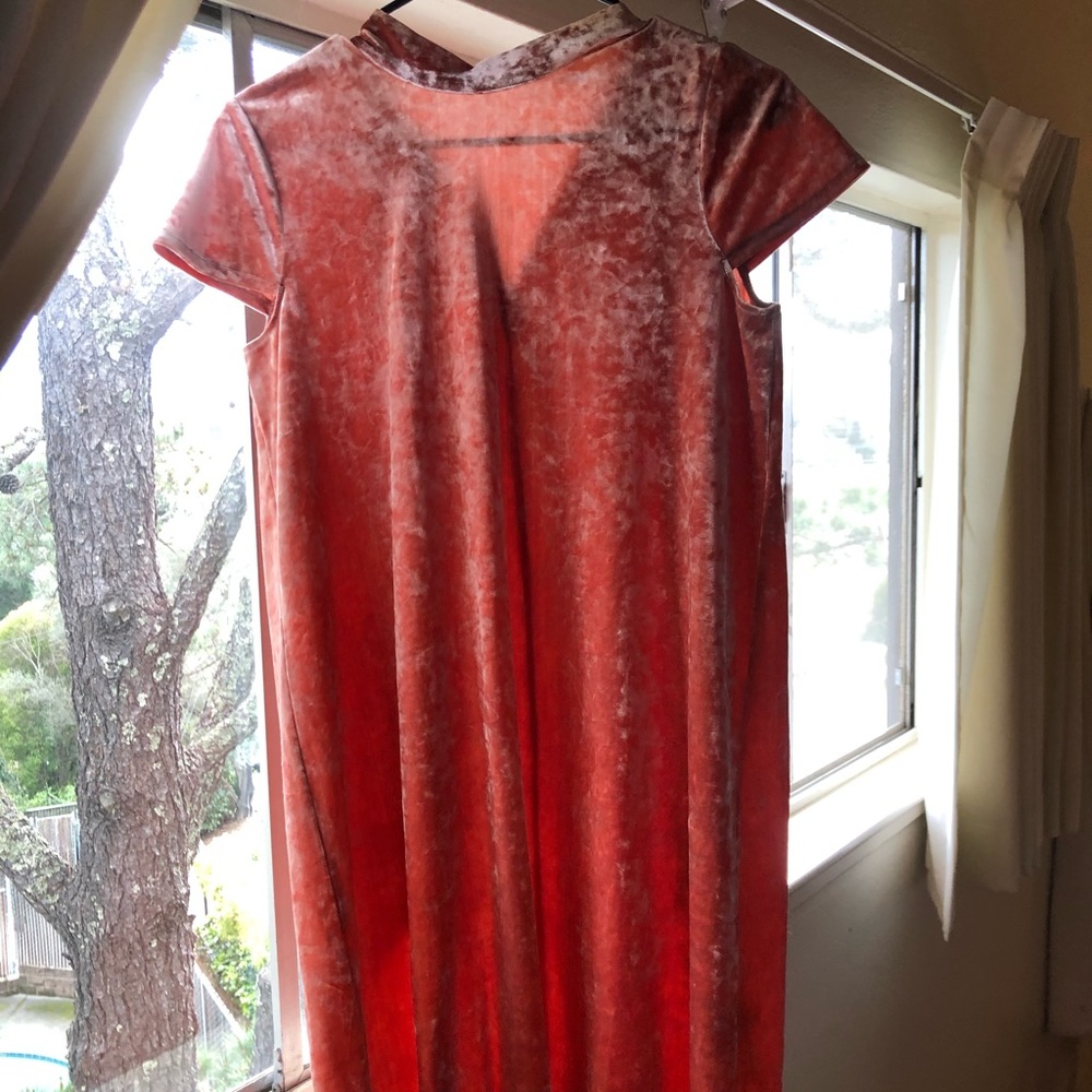 Madewell crushed velvet mockneck dress